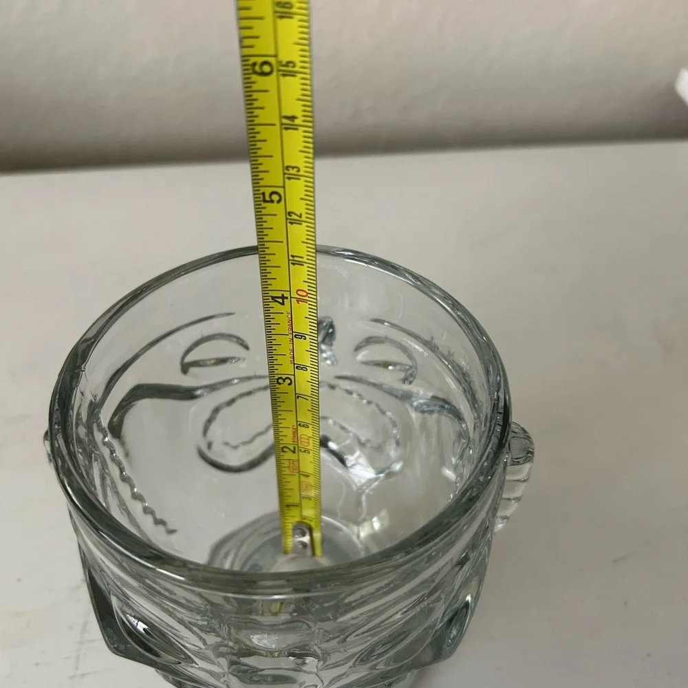 2 Clear Glass Tiki Mugs - Picture 6 of 8